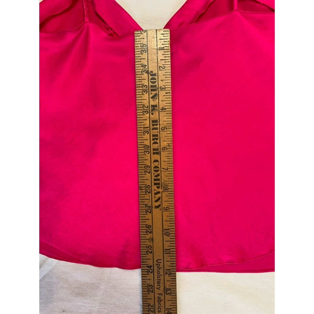 Vintage Morgan Taylor Silk Camisole Cami Tank Top Medium Hot Pink V-neck Dressy - Picture 7 of 9